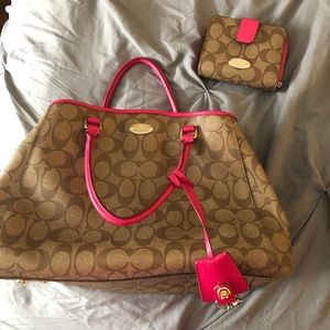 Coach purse with matching wallet